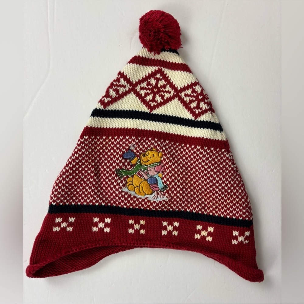 The Disney Store Winnie the Pooh Piglet Winter Hat Holiday Beanie Sz Small/Child